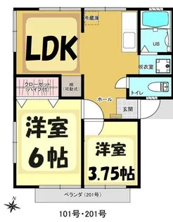 フラワーハイツ(せんげん台)【2階】の間取り
