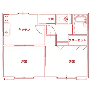 パナハイツ小川B【1階】の間取り