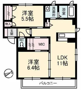 富士ハイツB【2階】の間取り