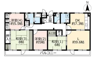 UR千葉ニュータウン高花【2階】の間取り