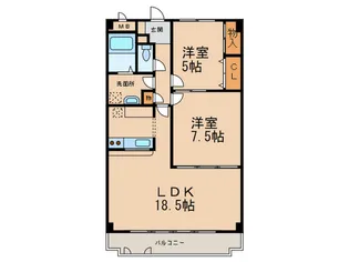 ルミナス山手【1階】の間取り