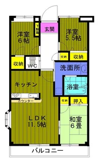 シャトレーウィスタリア【4階】の間取り