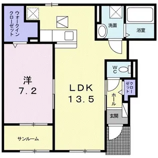 プレッソ・フランII【1階】の間取り
