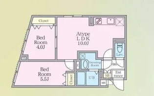G.T.A. 中野坂上【1階】の間取り