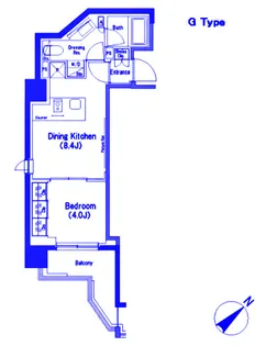 ザ・パークハビオ横浜東神奈川【10階】の間取り