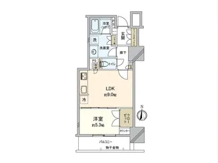 プレミストタワー靱本町【10階】の間取り