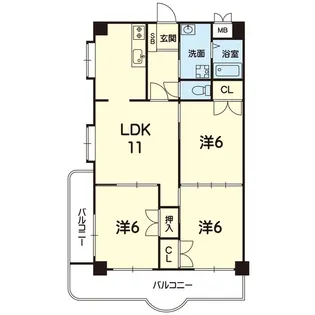 こりーな京町【2階】の間取り