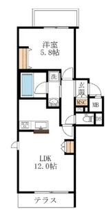 Brillante【1階】の間取り