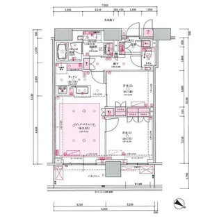 Brillia Tower 西新【22階】の間取り