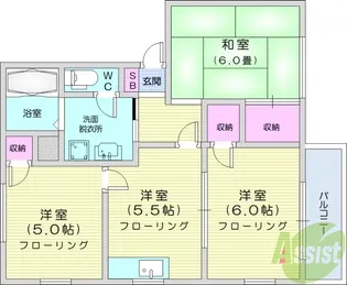 フレグランスJA C【2階】の間取り