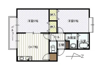 シャンパーニュ九頭龍【2階】の間取り