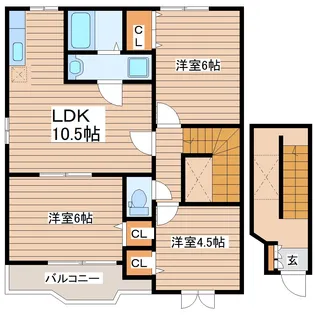 サンパティーク A棟【2階】の間取り