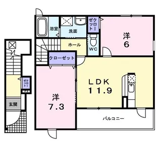 Moon Bridge1【2階】の間取り