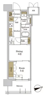 RJRプレシア川口【8階】の間取り