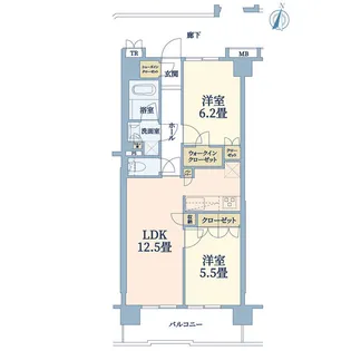 プレシス小岩イーズ【6階】の間取り