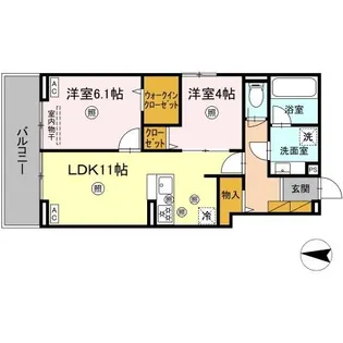 b-kubus(ビークブス)【1階】の間取り