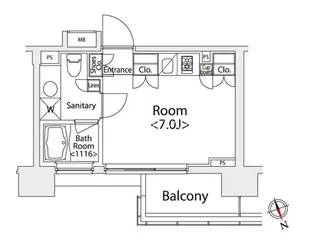 カスタリア戸越【12階】の間取り