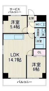 バイムフルス白金I【4階】の間取り