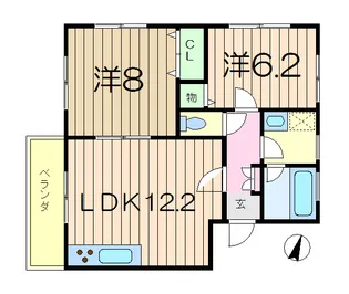 シーサイドヒルズ【3階】の間取り