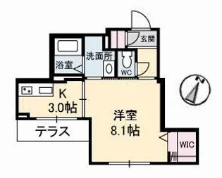 ラルーチェ学南町【1階】の間取り