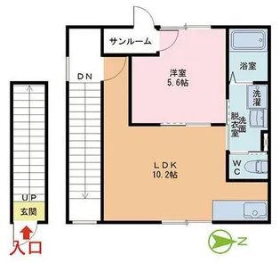 テラスハウスK【2階】の間取り
