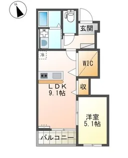 ヴォーグ【1階】の間取り