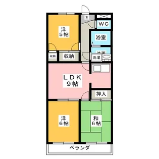 シーザースパレス野町【2階】の間取り