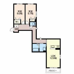 コンフォルト西公文名【1階】の間取り
