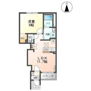 リバープレイスST【1階】の間取り