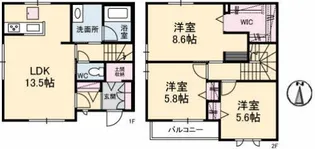 マグリット【1階】の間取り