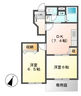 プルーリオン【1階】の間取り
