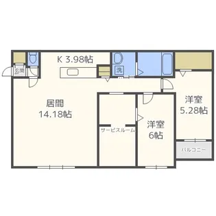 フェスタリア宮の森【4階】の間取り