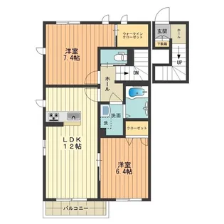 モンパルナス【2階】の間取り