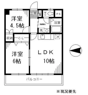 グランドールアキモトII【4階】の間取り