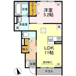 メイプルガーデン【1階】の間取り