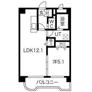 カムパース浄水【1階】の間取り