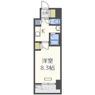 ララプレイス大阪WEST PRIME【12階】の間取り