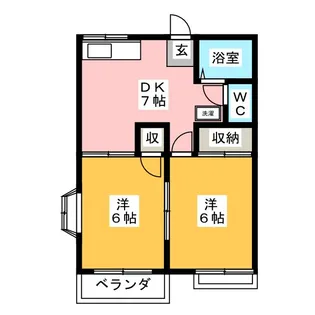 第9ヤマサハイツ【2階】の間取り