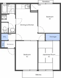 ボナールA棟【2階】の間取り