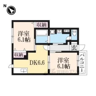 ミーツハウス大門【1階】の間取り