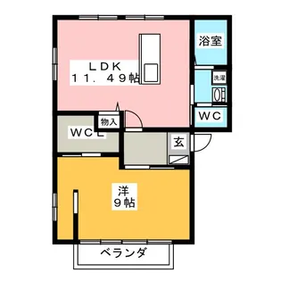 グリーンステージ A棟【1階】の間取り
