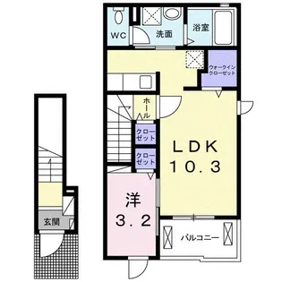 ハイツ・カレン【2階】の間取り