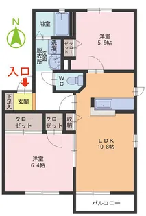 ヴェルドミール B棟【2階】の間取り