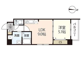 ソレジアート【3階】の間取り