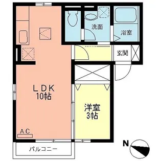 サウスコトー【1階】の間取り