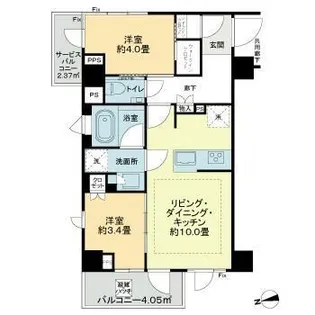 ピアース四谷Hills【3階】の間取り