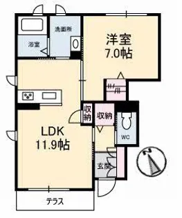 グリナージュII?【1階】の間取り