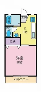 カレッジ春日居【2階】の間取り