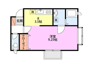 グリーンハイツあさひ【1階】の間取り
