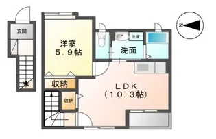 アクアサイド【2階】の間取り